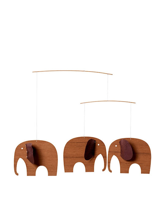 Flensted Mobiles Kids Wall Decor Room Mobile Gray Made of Wood 32x24x24cm