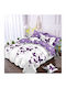 Kotonia Home Set Husă de Pilotă Dublă cu 2 Fețe de Pernă & 1 Cearsaf 200x230 Butterfly