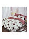 Kotonia Home Set Husă de Pilotă Dublă cu 2 Fețe de Pernă & 1 Cearsaf 200x230 Floral