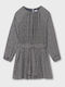 Mädchenkleid Langärmelig Set aus 2 mit Mantel und Zubehör Blau