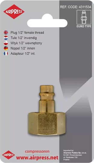 Innengewinde-Stopfen 1/2" Euro Airpress