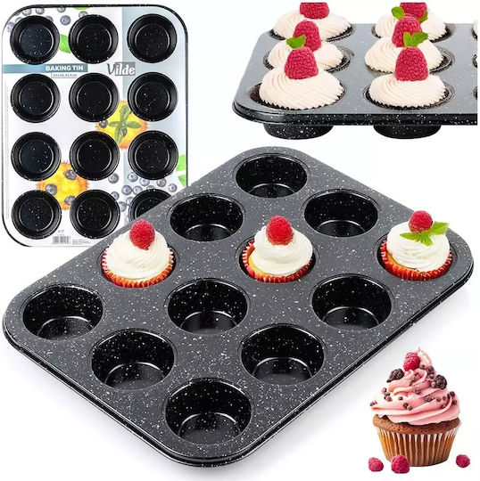 Orion Backform Zubereitung für Törtchen/Muffins 12 Steckdosennummern 35x26,5x3 cm