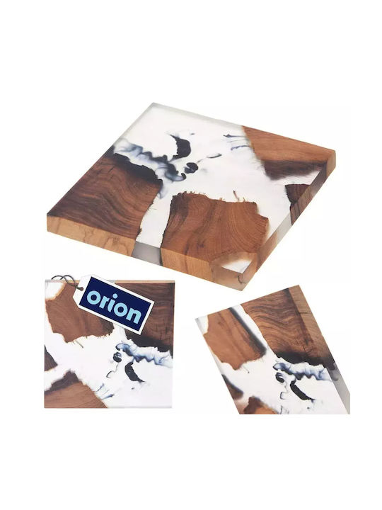 Orion Σουβέρ Ξύλινο Μπεζ 8x8cm 4τμχ