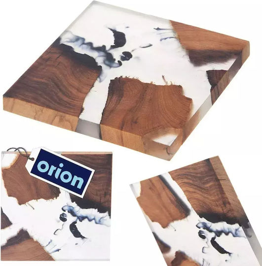 Orion Σουβέρ Ξύλινο Μπεζ 8x8cm 4τμχ