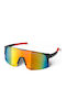 6 Spots Unisex Sonnenbrille mit Mehrfarbig Kunststoff Gestell und Mehrfarbig Spiegel Linse 6SPBVGR