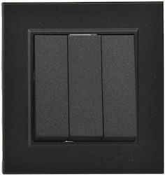 Makel Karea Wall Switch Black