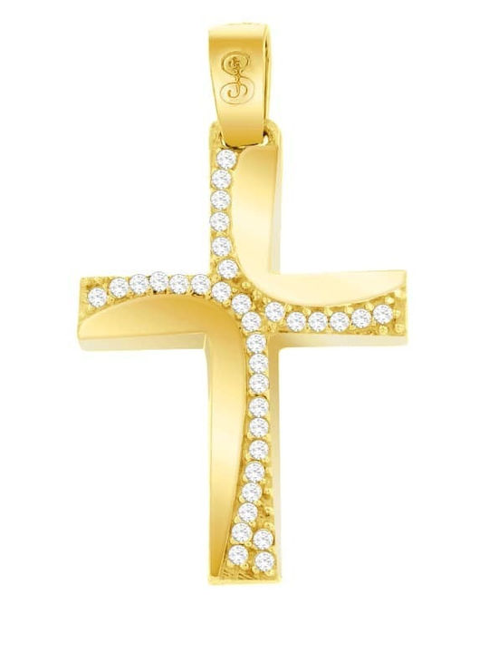 Eforo Women's Gold Cross 14K