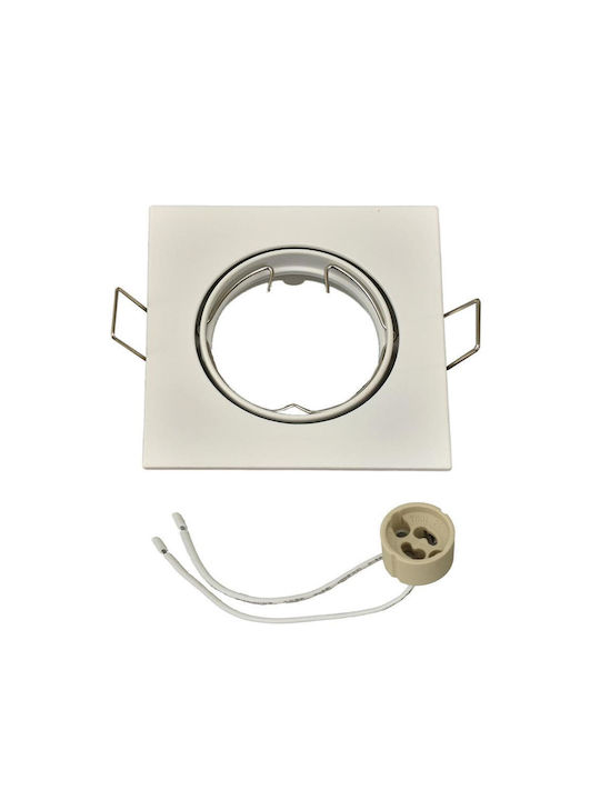Universe Metallic Recessed Ceiling Spot with GU10 Bulb Base