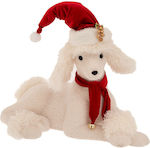 Iliadis White Fabric Sitting Dog Red Hat Scarf ...