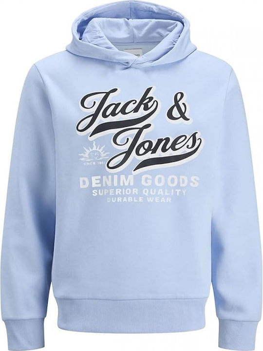 Jack & Jones Παιδικό Φούτερ με Κουκούλα και Τσέπες Μπλε