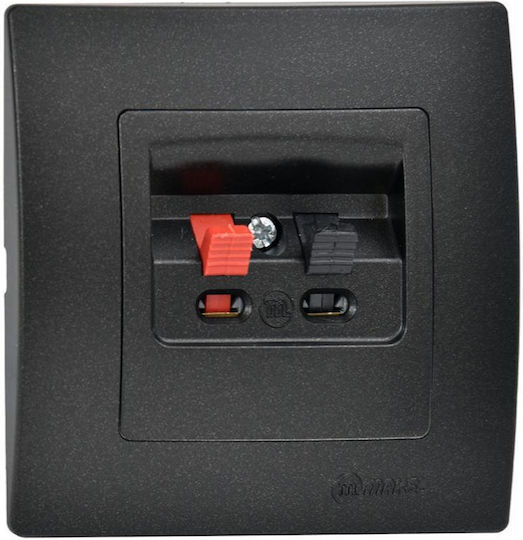 Lillium Πριζα Ηχειων Μαυρο Ματ Makel 2-m32054080