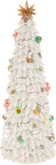 Christmas Decorative Snowy Illuminated Plastic Tree 30cm