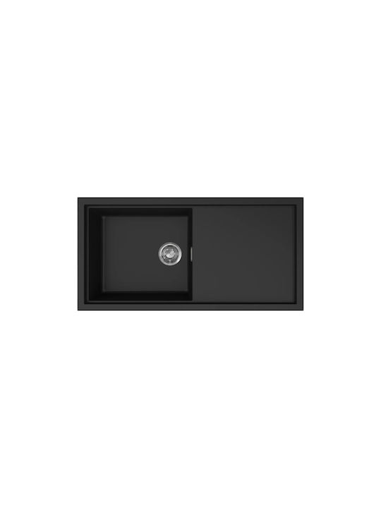 Karag Drop-In Chiuvetă din Granit Sintetic L100xW50cm Negru