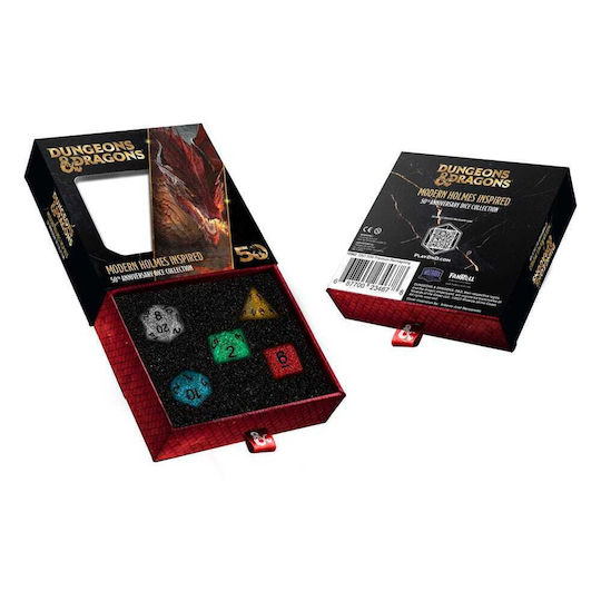 Dungeons & Dragons Dice Set 50th Anniversary Modern Holmes Inspired
