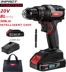 Deli DE-CZ20-2D2 Κρουστικό Δραπανοκατσάβιδο 20V 2x2Ah