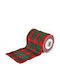 MSA Weihnachtliche Farbband Stoff Rot 15x910cm 1Stück