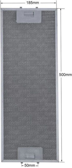 Filter für Ventilhauben 185mm*500mm Arcelik Beko