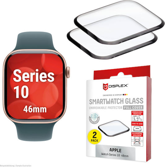 Displex Fc Glass Apple Watch 10 46mm Black 2pack