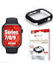 Displex Full Body Glass Protector Apple Watch Series 7 8 9 41mm Black