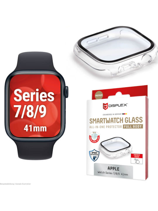 Displex Full Body Glass Protector Apple Watch Series 7 8 9 41mm Transparent