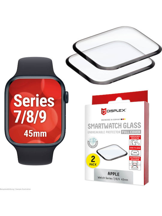 Displex Fc Glass Apple Watch 7 8 9 45mm Black 2pack