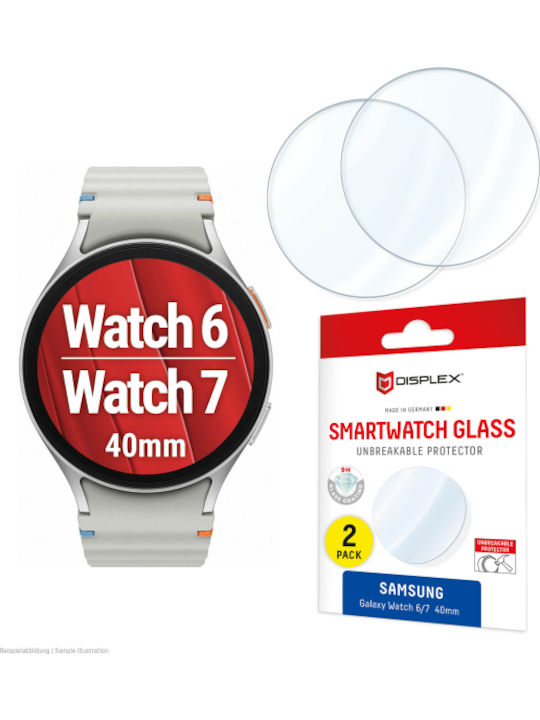 Displex Smartglass Samsung Galaxy Watch 6/7 40mm 2er Pack