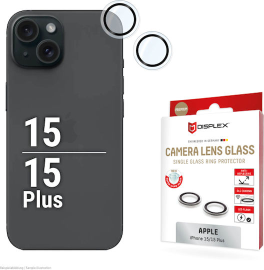Displex Προστασία Κάμερας Tempered Glass για το iPhone 15 / 15 Plus