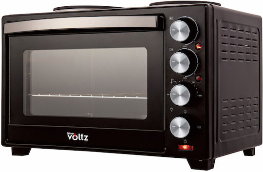 Voltz Cuptor electric 48lt cu 2 arzatoare Negru