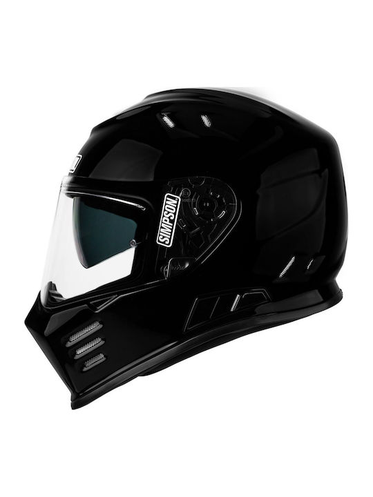 Simpson Venom Solid Gloss Черен Каска за Мотор ...