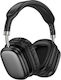 Hoco W52 Plus Wireless Wired Over Ear Headphones with Radio with 46 Hours Playing Time Black