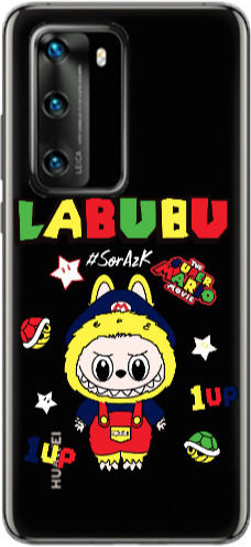 Huawei P40 Labubu Mario Transparent Silicone Tpu Θήκη