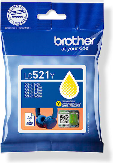 Brother LC521Y Original InkJet Printer Ink Yellow (LC-521Y)