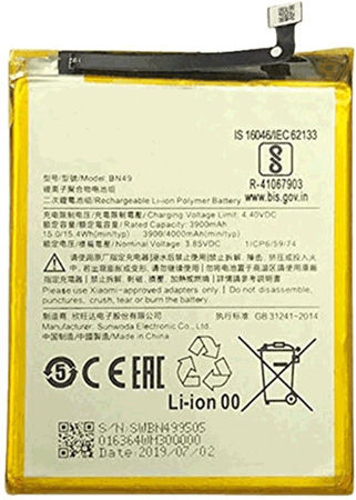 Bn49 Συμβατή Μπαταρία Αντικατάστασης 4000mAh για Xiaomi Redmi 7A
