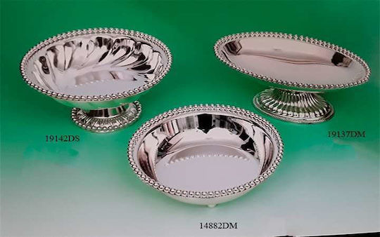 Karvounis Decorative Bowl Silver 20.5x20.5x4.5cm