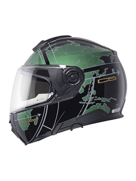 Schuberth C5 Globe Green Motorradhelm Aufklappb...