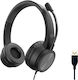 Conceptronic On Ear Multimedia Ακουστικά με μικρόφωνο και σύνδεση USB-A POLONA05B
