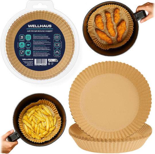 Wellhaus Air Fryer Basket Insert Round 16cm X50pcs
