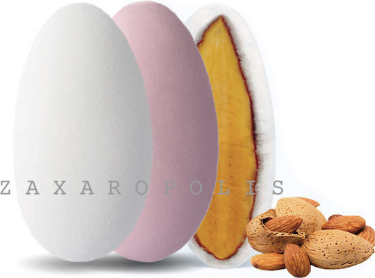 Jordan Almonds Zaxaropolis Almond White Pink 1kg ≈250pcs