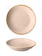 Plate Soup made of Porcelain Orange 24cm 6pcs