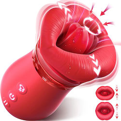 4 In 1 Mouth Sucking-licking Vibrator Vibrator Red 4 In 1 Mouth Sucking-licking Vibrator Vibrator Red