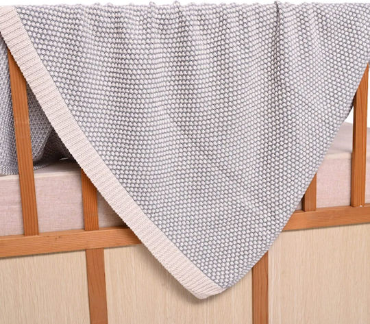 Liolios Home Decke Wickeltücher für Kinderzimmer Blau 80x100cm