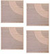 Audiodesigner Audio Treatment Material Panel (4 Pieces) in Wave Design 50cm x 50cm x 50mm in Brown Color