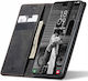 Spacecase Wallet Din Piele / Silicon Negru (Galaxy S21 5G)