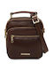 Paul Leder Herrentasche Schulter / Crossbody Dark Brown