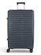 Playful Bags Large Travel Suitcase Hard Gray with 4 Wheels Height 75cm