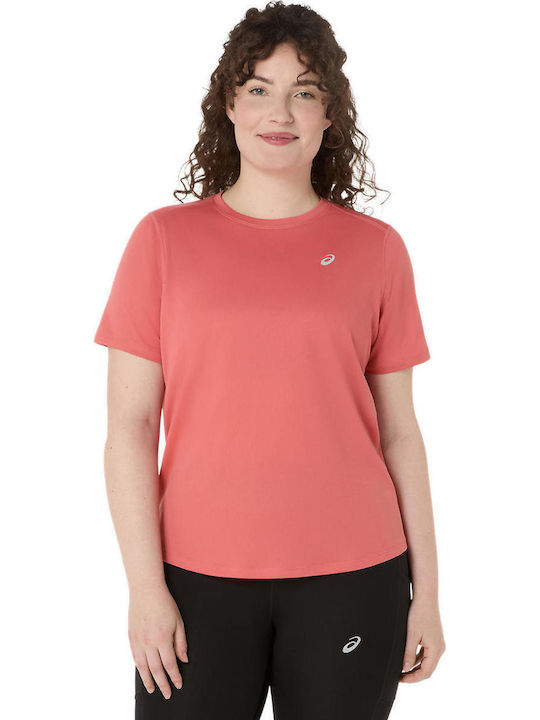 ASICS Γυναικείο Αθλητικό T-shirt Ροζ