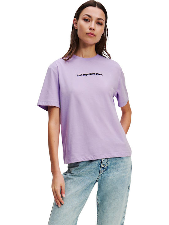Karl Lagerfeld Damen T-Shirt Purple