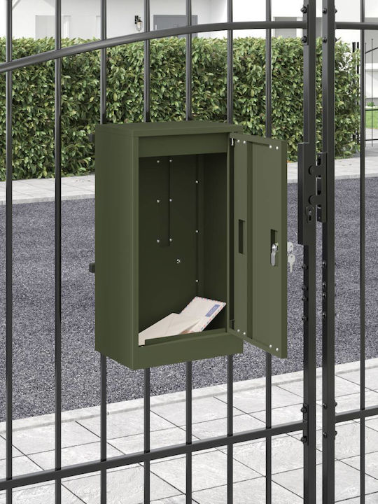 vidaXL Außenbereich Briefkasten Inox in Grün Farbe 30x23x55cm