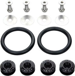 Κλιπ Συγκράτησης Προφυλακτήρα Jdm Car-styling Quick Release Fasteners Μαύρο 4τμχ