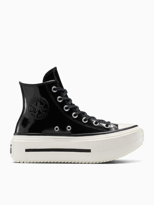 Γυναικεία Flatforms Μποτάκια Μαύρα